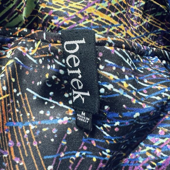 Berek Jacket Women's Size M Geometric Multicolor Artsy Full Zip Mock Neck - Picture 6 of 8